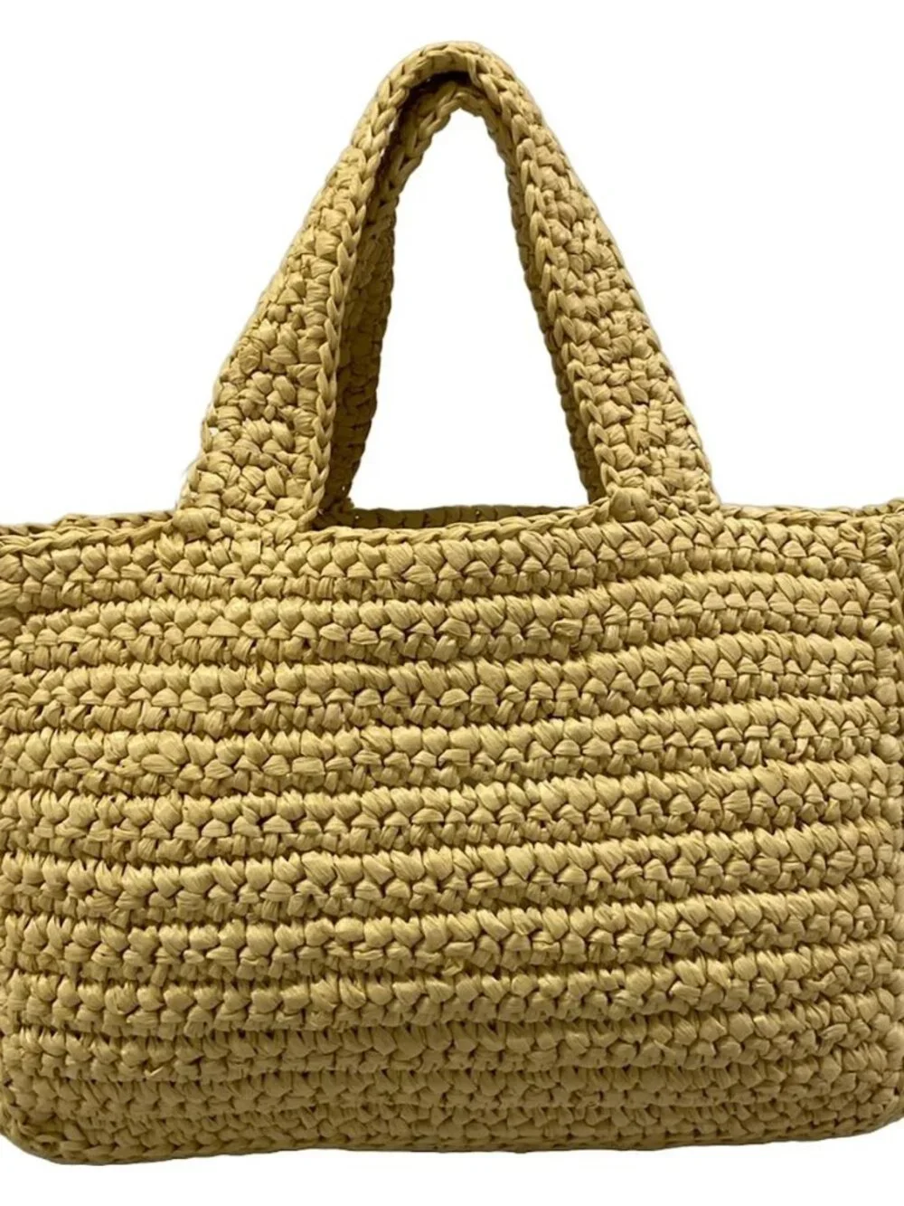 VALENTINOGARAVANI Viva Superstar Small Woven Raffia, V Logo Signature Beige
